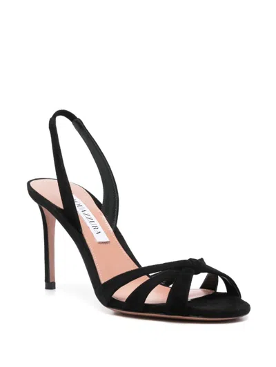 Aquazzura Stiletto Heel Slingback Sandals In Black