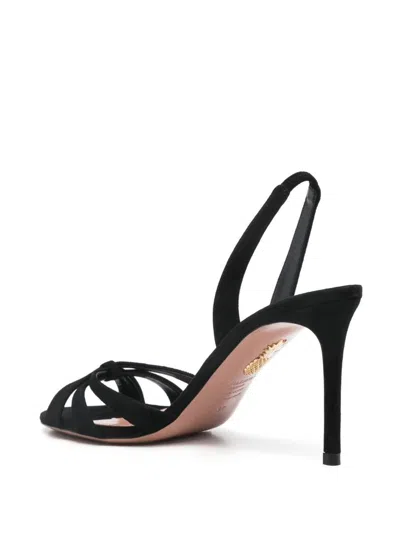 Aquazzura Stiletto Heel Slingback Sandals In Black