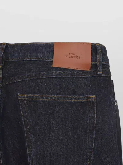 Studio Nicholson Marylebone Jean Tailored Trousers Belt Loops In Blue