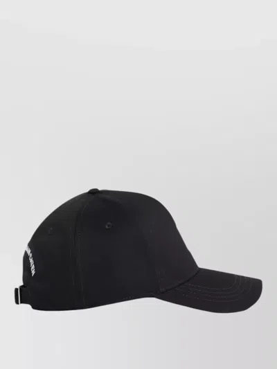 Dsquared2 Baseball Cap Curved Brim Eyelet Vents In Black