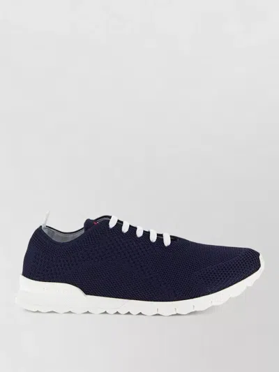 Kiton Fits Sneakers Round Toe Knit Upper In Purple