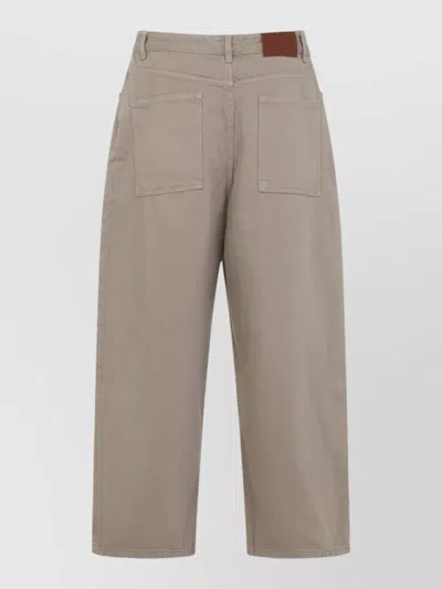 Studio Nicholson Paolo Volume Jeans Trousers Belt Loops In Neutral