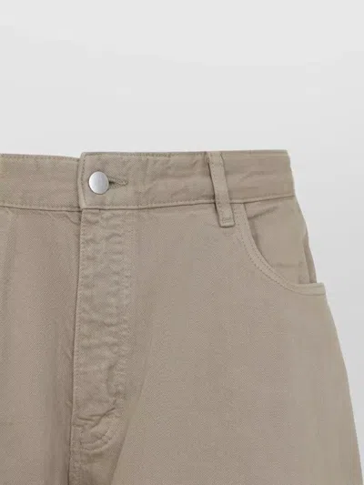 Studio Nicholson Paolo Volume Jeans Trousers Belt Loops In Neutral