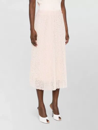 Ermanno Scervino Long A Line Lace Midi Pleated Skirt In Multi