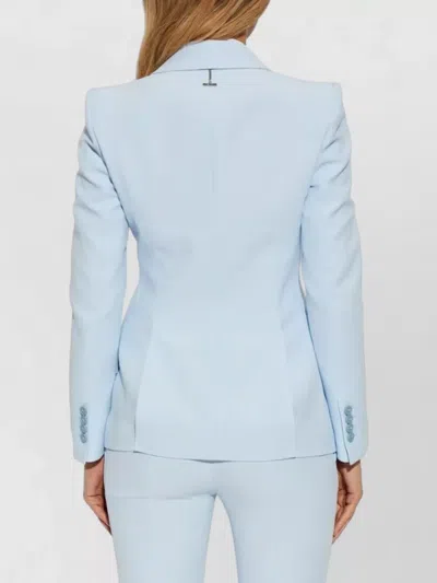 Alexander Mcqueen Tailored Jacket Back Vent Front Flap Pockets In Blue