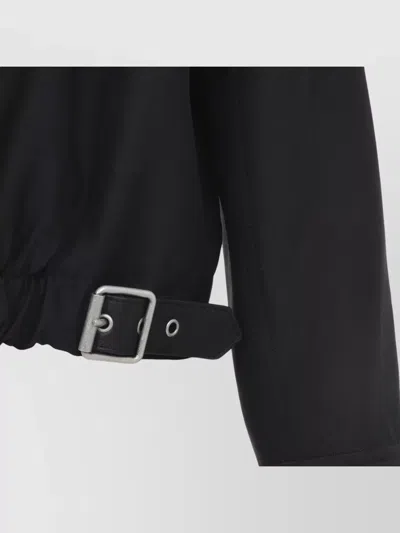 Loewe Jacket Belted Long Sleeves Point Collar In Black