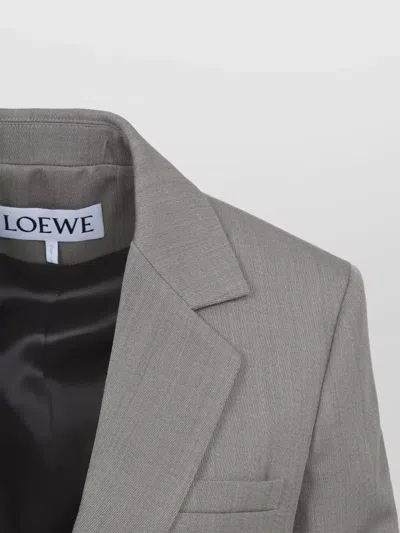 Loewe Tailored Jacket Notch Lapel Single Breasted In Gray