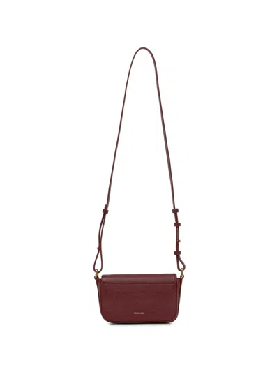 Trussardi Mini Cameo Cross Body Bag In Burgundy