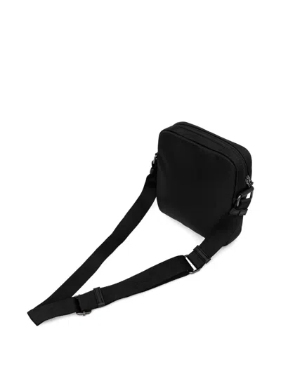 Paul & Shark Zip-up Messenger Bag In Black