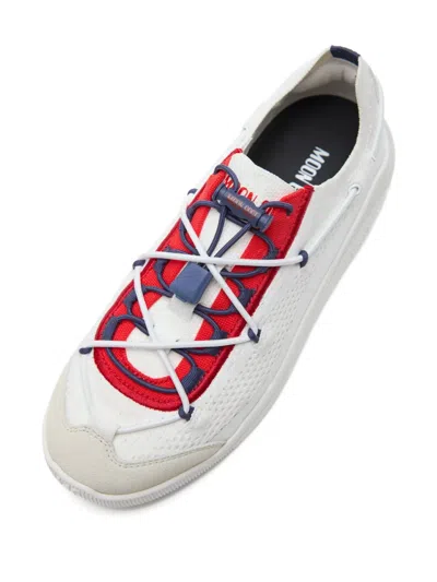 Moon Boot Moonlight Knitted Lace-up Low-top Sneakers In White