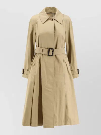 Burberry Ellingham Cotton Trench Coat Belted Cuffs In Brown