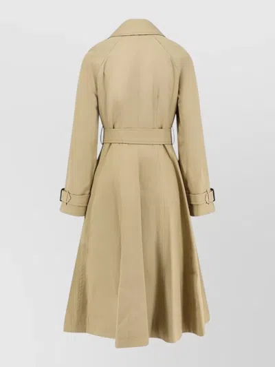 Burberry Ellingham Cotton Trench Coat Belted Cuffs In Brown