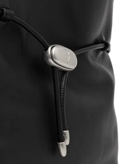 Trussardi Large Amuleto Bucket Bag In Black