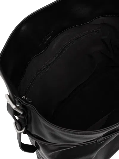 Trussardi Large Amuleto Bucket Bag In Black