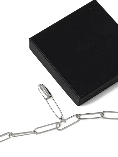 Undercover Safety Pin Chain Bracelet In Metallic