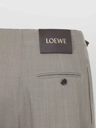 Loewe Tailored Trousers Belt Loops And Button In Multi