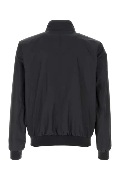 Moorer Manetti Polyester Jacket High Collar In Black