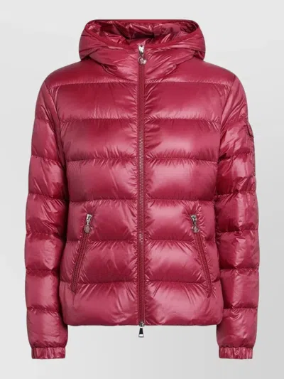 Moncler Glesse Short Padded Jacket With Hood In Red In Red