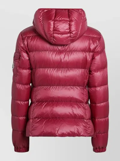 Moncler Glesse Short Padded Jacket With Hood In Red In Red