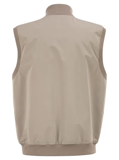 Brunello Cucinelli Thermore Padded Vest In Animal Print