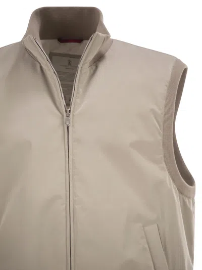 Brunello Cucinelli Thermore Padded Vest In Animal Print