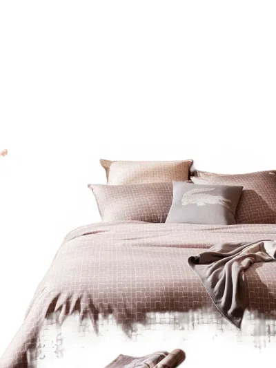 Lacoste Check Duvet Cover In Gray
