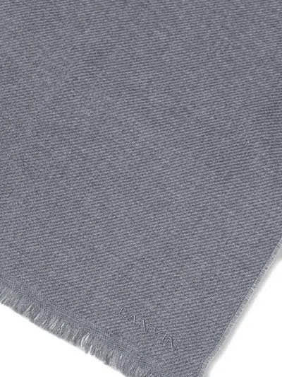 Lanvin Frayed Scarf In Gray