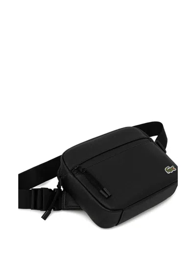 Lacoste Zip Crocodile Belt Bag In Black