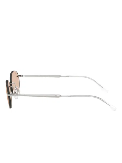 Ray Ban Oval-frame Rimless Sunglasses In Pink