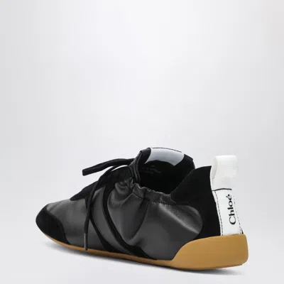 Chloé Sneakers Contrast Sole Elasticated Panels Pull Tab In Black
