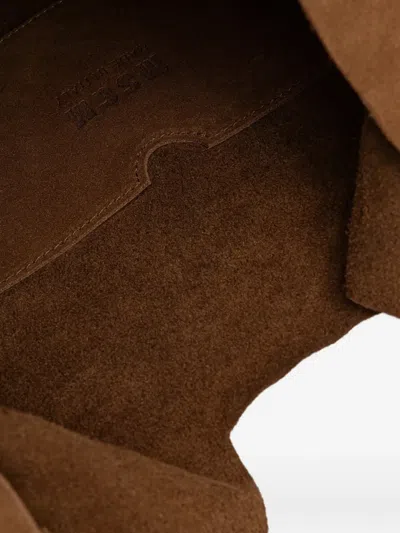 绒面皮压纹手提包