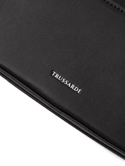 Trussardi Mini Cameo Cross Body Bag In Black
