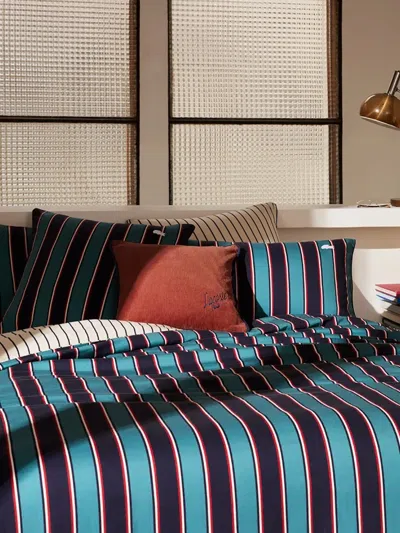 Lacoste Striped Bedding In Blue