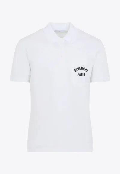 Givenchy Polo Shirt With Short Sleeves And Chest Pocket In White