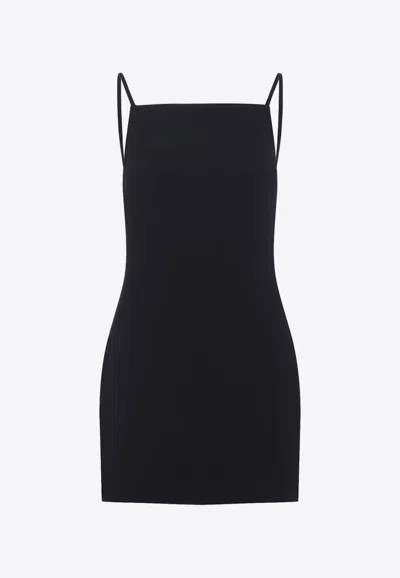 Givenchy Mini Dress Crepe Cady Square Neckline In Black