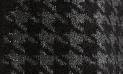 Max Studio Fringe Houndstooth Jacket In Black