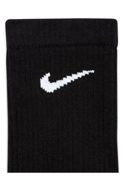 Nike Assorted 3-pack Everyday Plus Cushion Crew Training Socks In Black