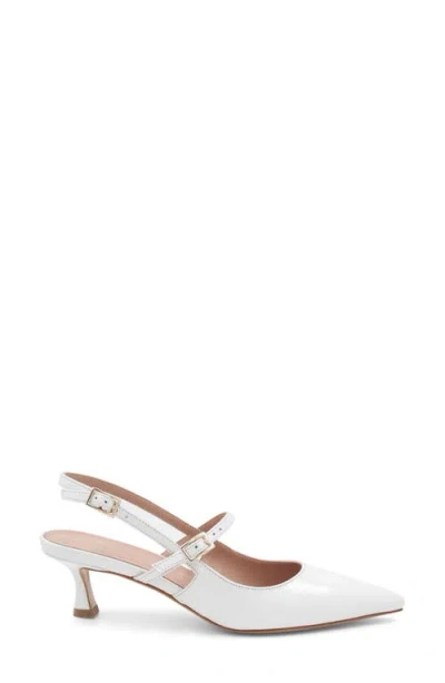 Bruno Magli Luciana Pointed Toe Slingback Pump In White
