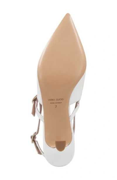 Bruno Magli Luciana Pointed Toe Slingback Pump In White