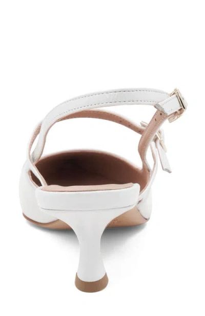 Bruno Magli Luciana Pointed Toe Slingback Pump In White