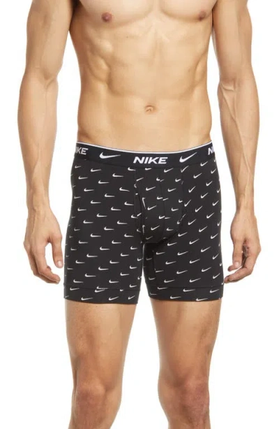 Nike Dri-fit Essential Assorted 3-pack Stretch Cotton Boxer Briefs In Multi