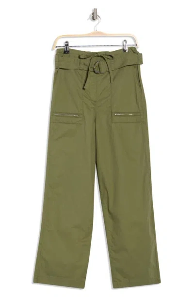 Maje Popsy Cotton Utility Pants In Brown