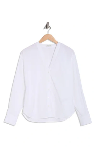 Sandro Jordan Long Sleeve Button-up Shirt In White