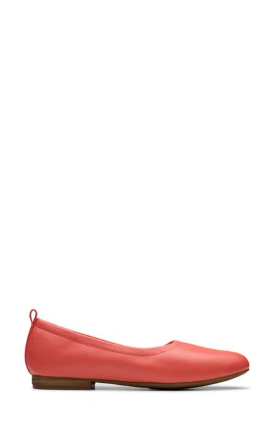 Clarks ® Fawna Soft Ballet Flat In Red
