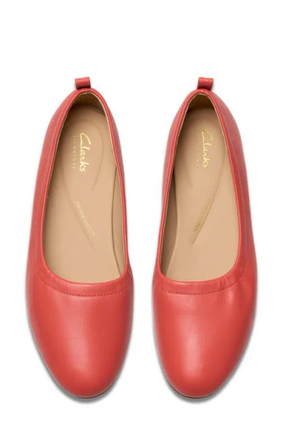Clarks ® Fawna Soft Ballet Flat In Red