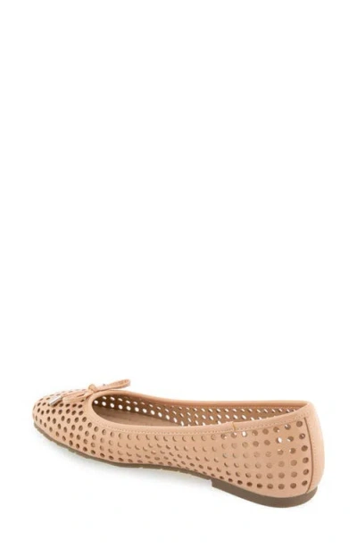 Reaction Kenneth Cole Elstree Perforated Ballet Flat In Orange
