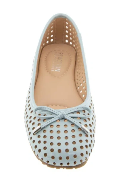 Reaction Kenneth Cole Elstree Perforated Ballet Flat In Blue