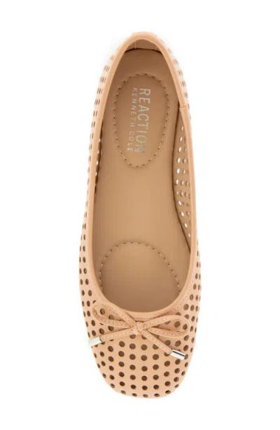 Reaction Kenneth Cole Elstree Perforated Ballet Flat In Orange