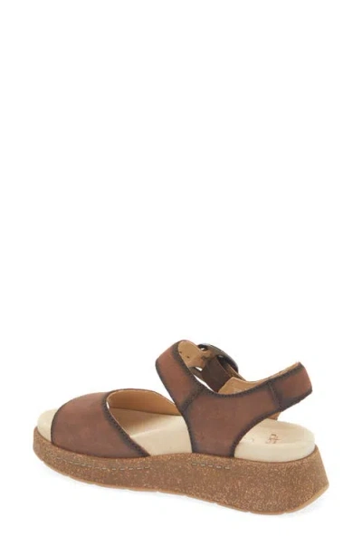 Dansko Bianca Platform Wedge Sandal In Brown