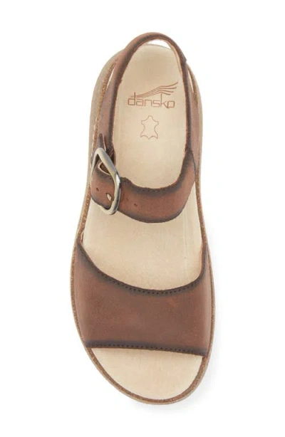 Dansko Bianca Platform Wedge Sandal In Brown